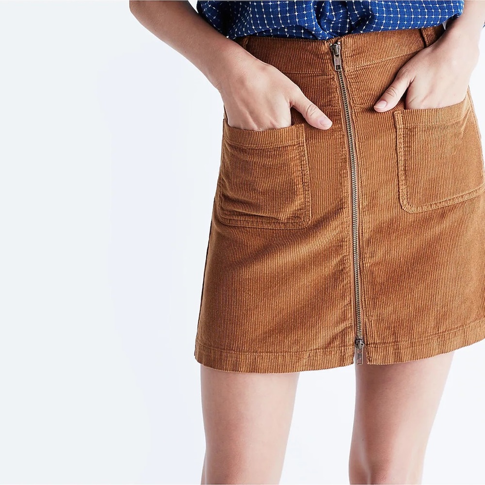 Madewell | Size 25/2 Corduroy Zip Mini Skirt